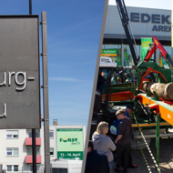 Messe für Technik, Energie und Jagd bei strahlendem Sonnenschein
