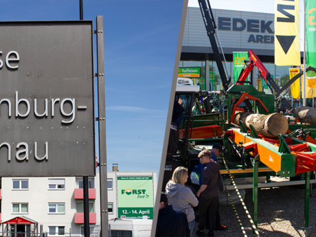 Messe für Technik, Energie und Jagd bei strahlendem Sonnenschein