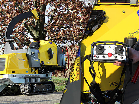 Sicher unterwegs: Der Scheibenradh&auml;cksler WS/18 D R-TK mit Raupenfahrwerk