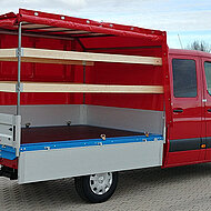 Pritschenaufbau Typ PT von Barthau &ndash; f&uuml;r Leicht-Lkw und Transporter mit TopZurr21