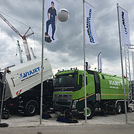 FAUN zeigt mit der VIAJET 8 und VIAJET 12 zwei Kehrmaschinen f&uuml;r den harten Einsatz auf Baustellen Grimma.