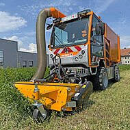 Boki 1252 und MÜTHING MU-COLLECT VARIO 160: effizient mulchen und absaugen