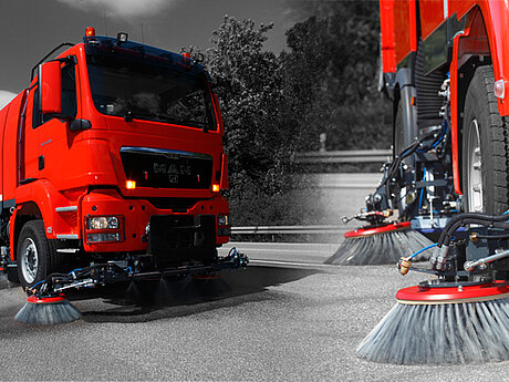 Highlights aus der Welt der BROCK Kehrtechnik: Spezialkehrmaschine VS7 &ndash; der universelle Baustellenprofi