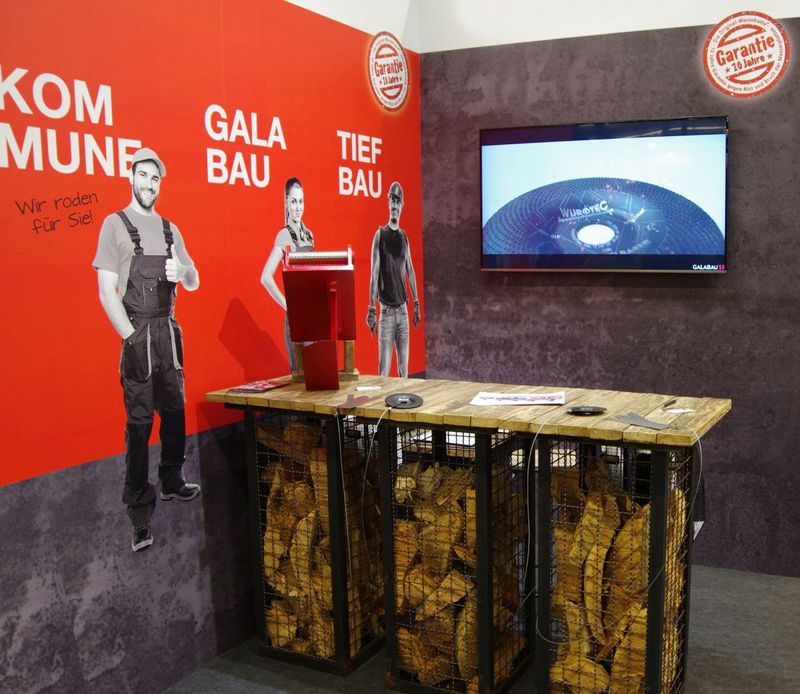 Starke Nachfrage nach Wurzelratte und Schleifscheibe auf der GaLaBau 2018