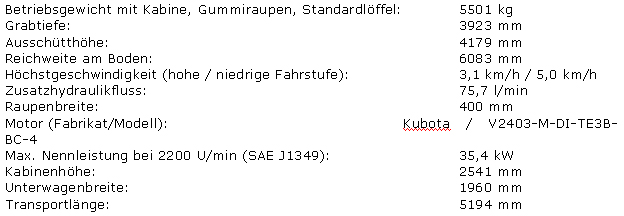 Kompaktbagger Bobcat E55