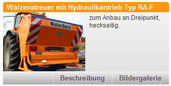 Hummel Walzenstreuer mit Hydraulikantrieb Typ RA-F