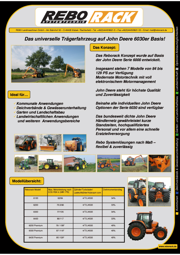 Das universelle Tr&auml;gerfahrzeug auf John Deere 6030er Basis!