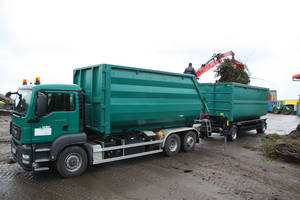 EPSiLON-Kran Q170L-R und Palfinger-Abroller T20