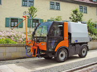 Multicar TREMO Carrier mit Gie&szlig;arm.