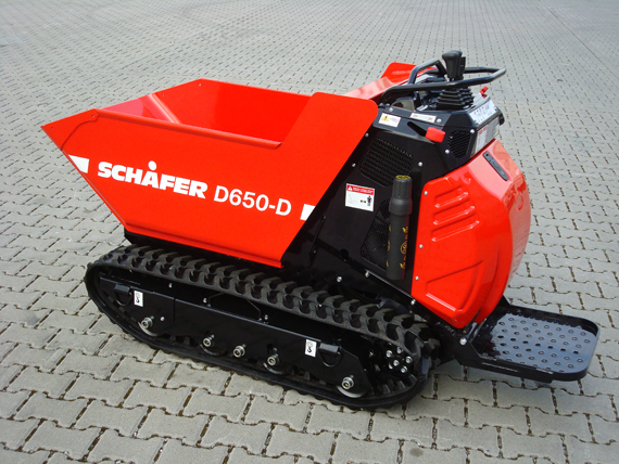 Der Sch&auml;fer Minidumper D650-D mit 650 kg Traglast ist ebenfalls eine Neuvorstellung 